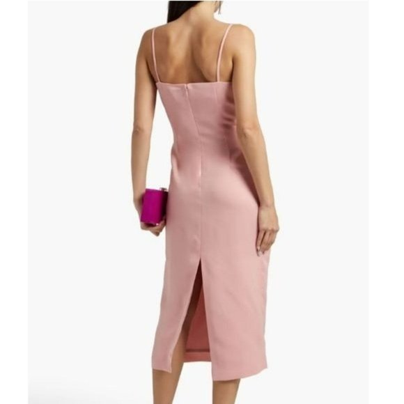 Rachel Zoe - Marla knotted crepe midi dress (pink) - Picture 3 of 5